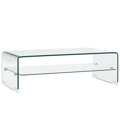 Table basse Clair 98x45x31 cm Verre trempé - Imagem 2