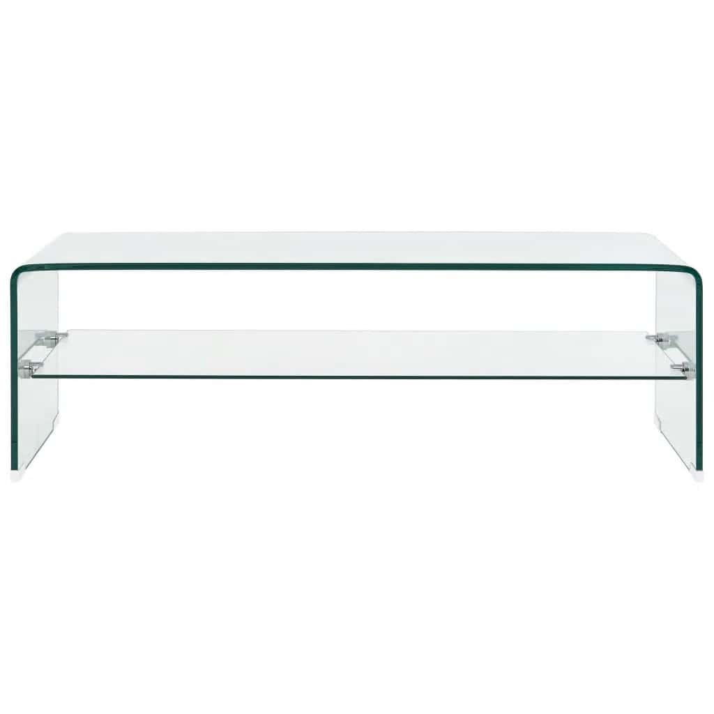 Table basse Clair 98x45x31 cm Verre trempé - Imagem 4