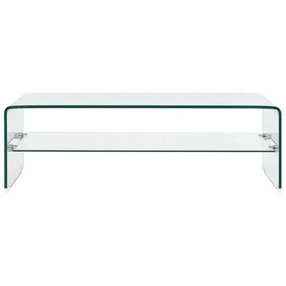 Table basse Clair 98x45x31 cm Verre trempé - Imagem 4