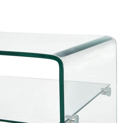 Table basse Clair 98x45x31 cm Verre trempé - Imagem 5