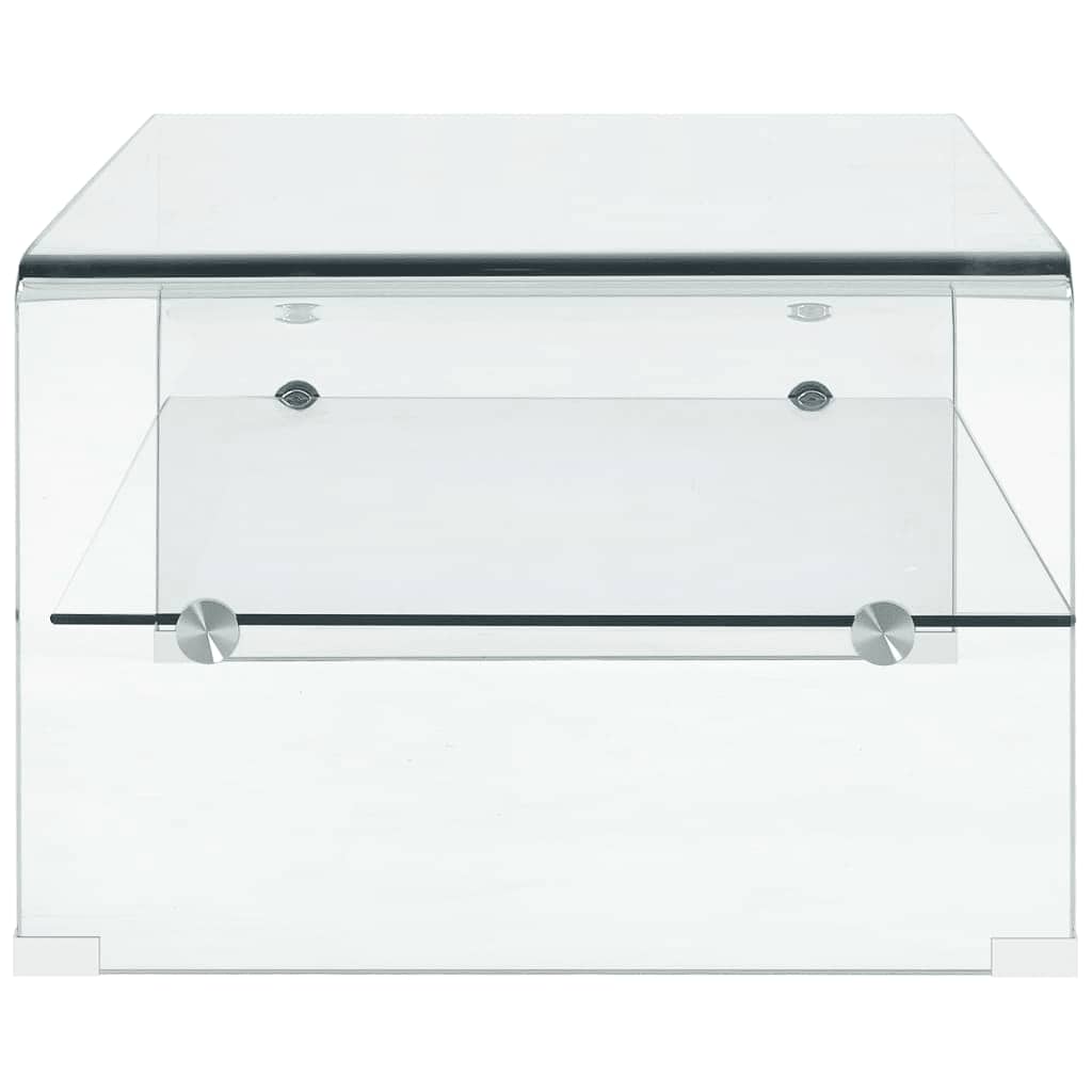 Table basse Clair 98x45x31 cm Verre trempé - Imagem 6