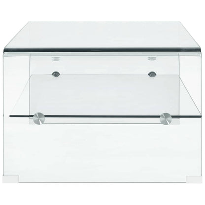 Table basse Clair 98x45x31 cm Verre trempé - Imagem 6