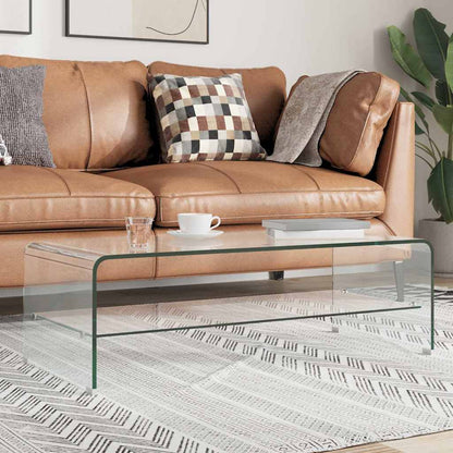 Table basse Clair 98x45x31 cm Verre trempé - Imagem 1