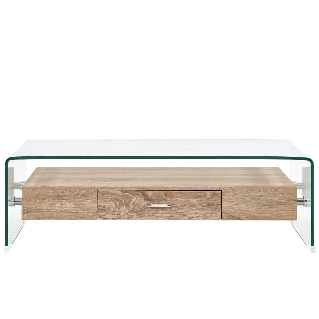 Table basse Clair 98x45x31 cm Verre trempé - Imagem 2
