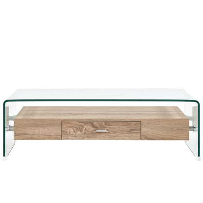 Table basse Clair 98x45x31 cm Verre trempé - Imagem 2
