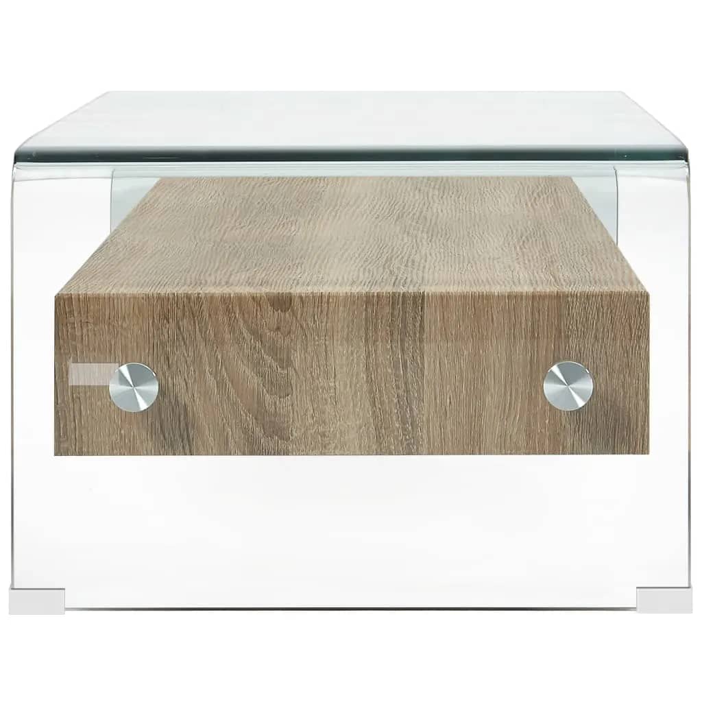 Table basse Clair 98x45x31 cm Verre trempé - Imagem 3