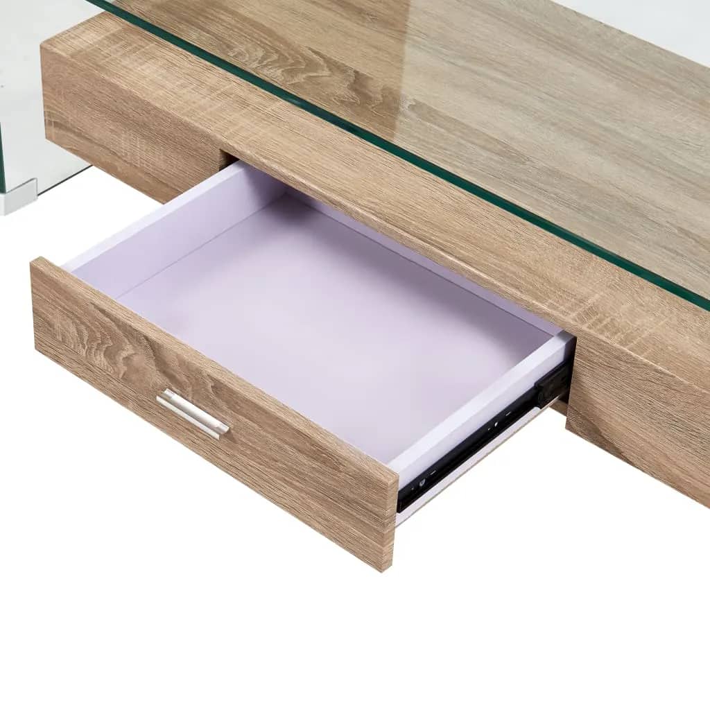 Table basse Clair 98x45x31 cm Verre trempé - Imagem 4