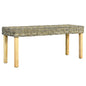 Banc 110 cm Rotin naturel kubu et bois d'acajou massif - Imagem 1