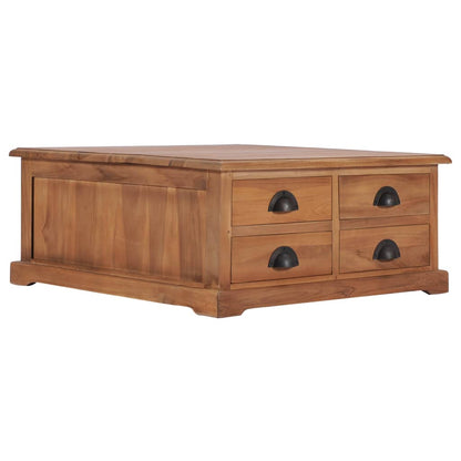 Table basse 68x68x30 cm Bois de teck solide - Imagem 1