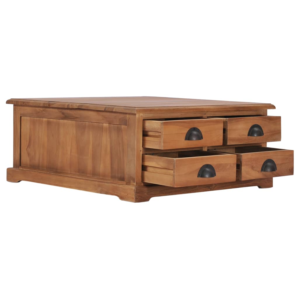Table basse 68x68x30 cm Bois de teck solide - Imagem 3