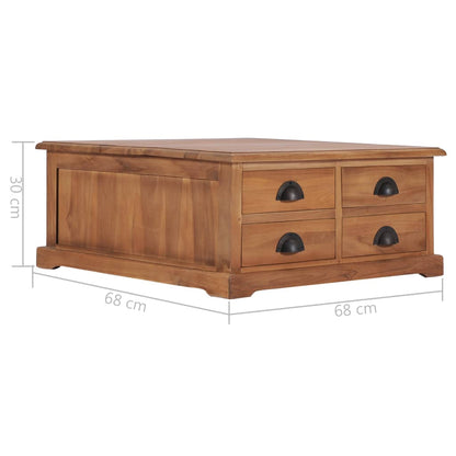 Table basse 68x68x30 cm Bois de teck solide - Imagem 7