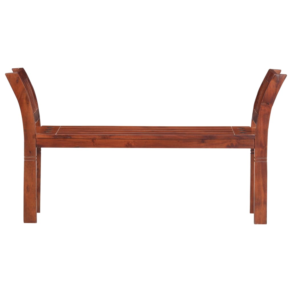 Banc 111 cm Bois d'acacia solide - Imagem 2