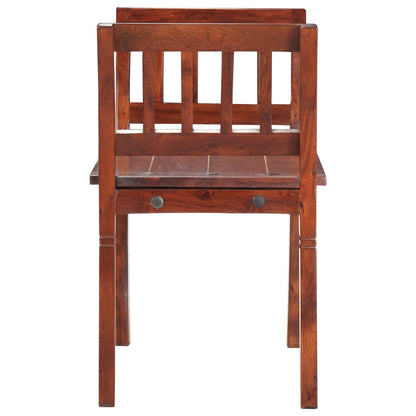 Banc 111 cm Bois d'acacia solide - Imagem 3