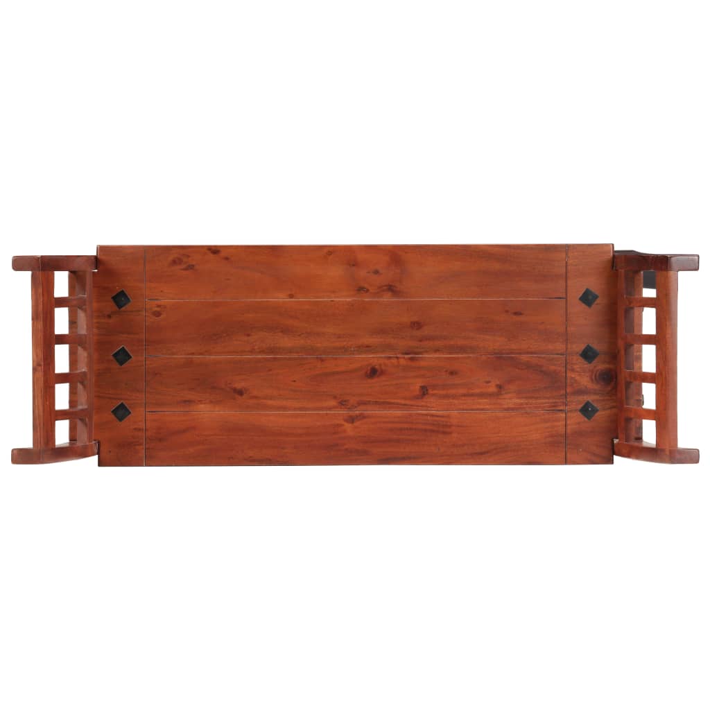 Banc 111 cm Bois d'acacia solide - Imagem 4