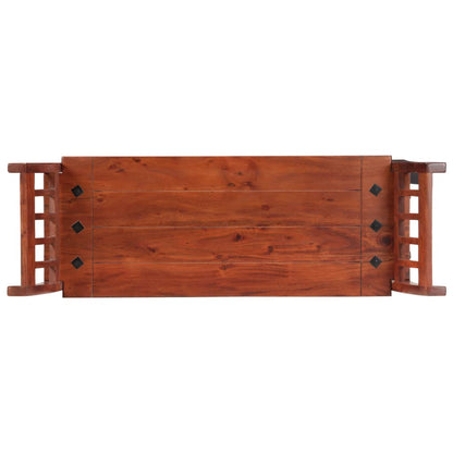 Banc 111 cm Bois d'acacia solide - Imagem 4