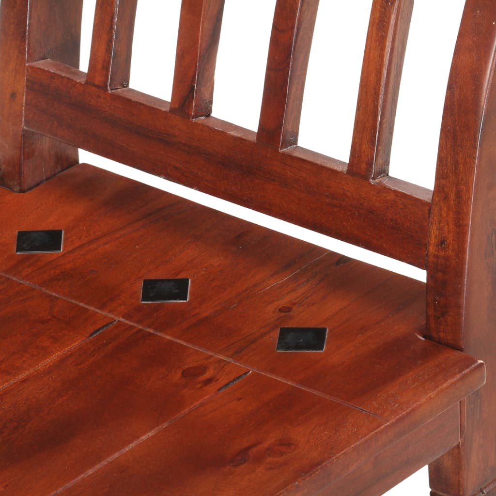 Banc 111 cm Bois d'acacia solide - Imagem 5