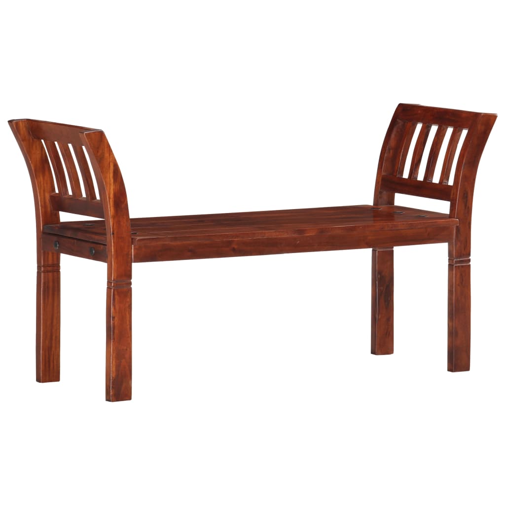 Banc 111 cm Bois d'acacia solide - Imagem 8