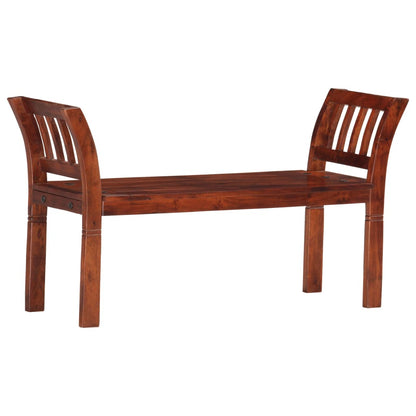 Banc 111 cm Bois d'acacia solide - Imagem 9