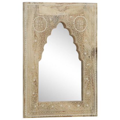 Miroir peint à la main 40x55 cm Bois de manguier solide - Imagem 2