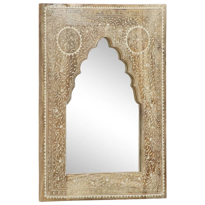 Miroir peint à la main 40x55 cm Bois de manguier solide - Imagem 9