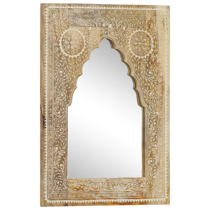 Miroir peint à la main 40x55 cm Bois de manguier solide - Imagem 10