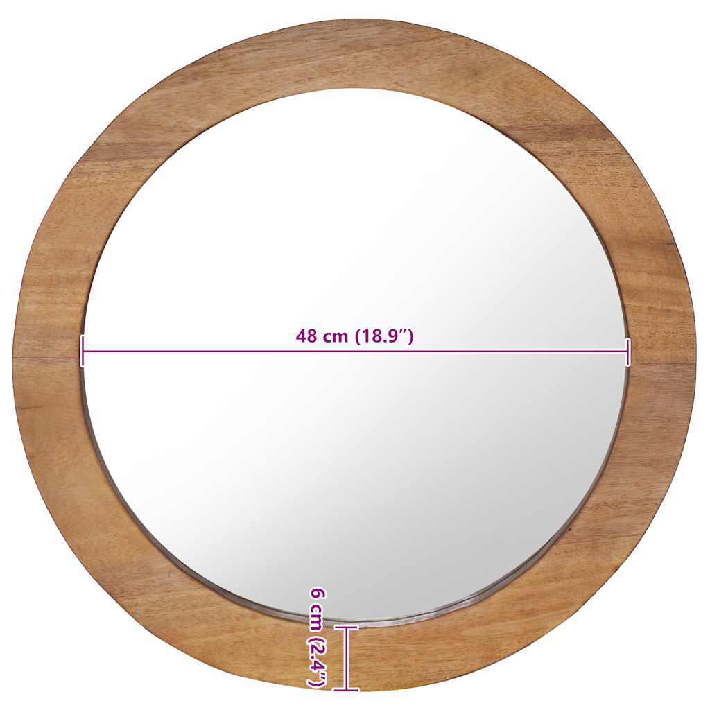 Miroir mural 60 cm Teck Rond - Imagem 6