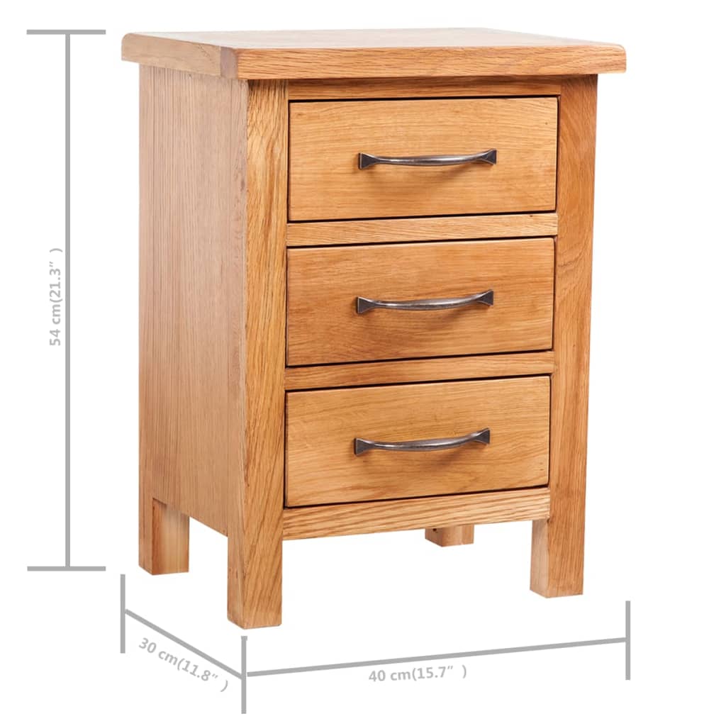 Tables de chevet 2 pcs 40x30x54 cm Bois de chêne massif - Imagem 6