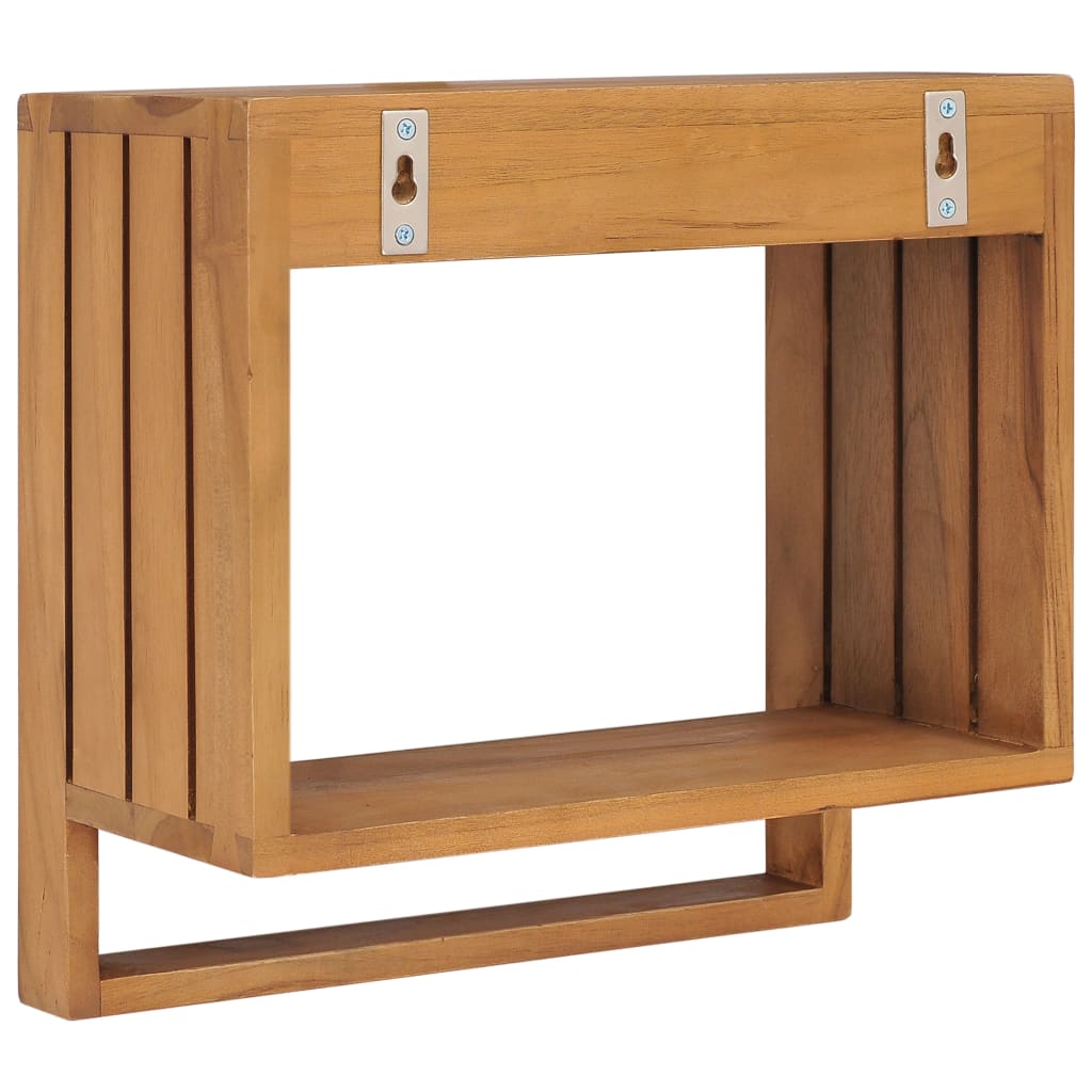 Porte-serviette mural 35x20x35 cm Bois de teck solide - Imagem 4