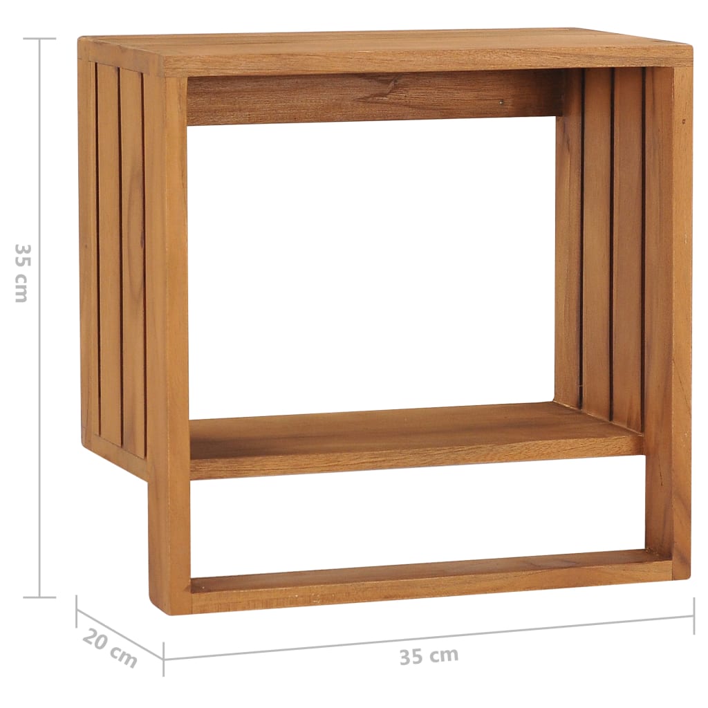 Porte-serviette mural 35x20x35 cm Bois de teck solide - Imagem 6