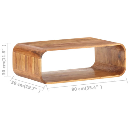 Table basse 90x50x30 cm Bois d'acacia massif - Imagem 7