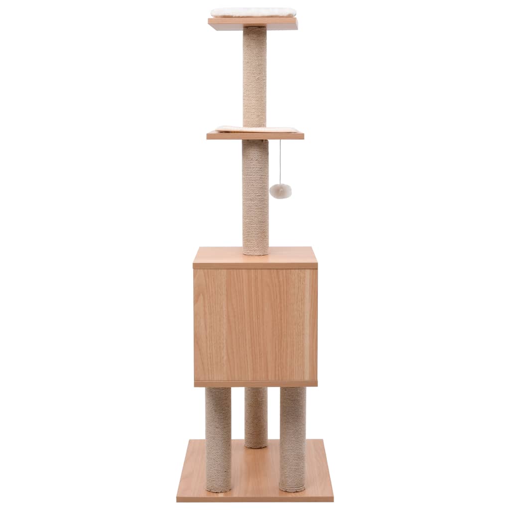 Arbre à chat avec tapis à gratter en sisal 123 cm - Imagem 3