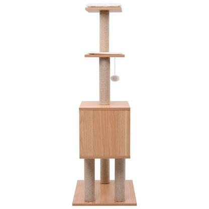 Arbre à chat avec tapis à gratter en sisal 123 cm - Imagem 3