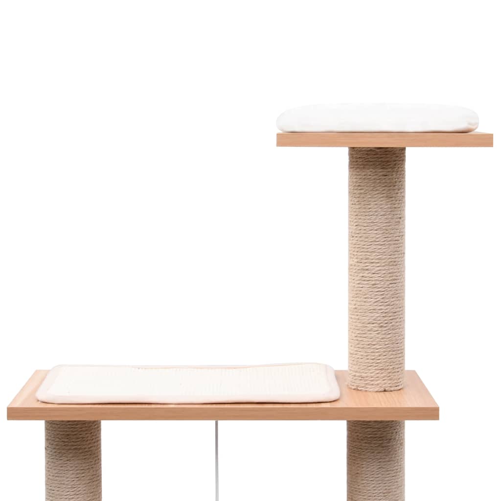 Arbre à chat avec tapis à gratter en sisal 123 cm - Imagem 4