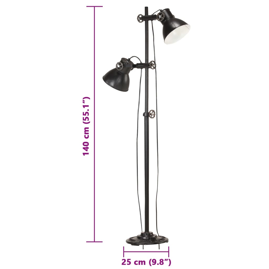 Lampadaire avec 2 abat-jour  E27 Fonte - Imagem 11