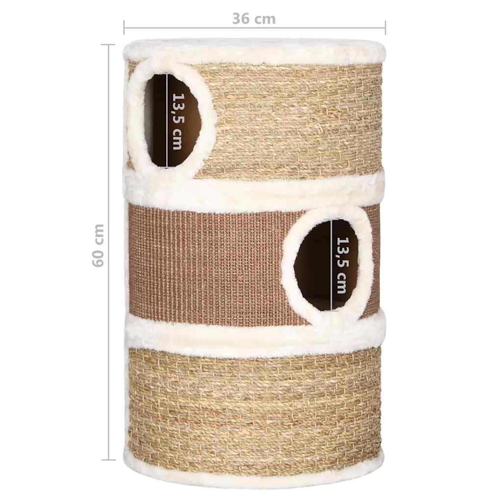Tonneau à gratter pour chats 60 cm Herbiers marins - Imagem 7