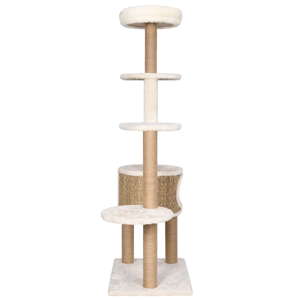 Arbre à chat coussin de luxe et grattoir 148 cm Herbiers marins - Imagem 4