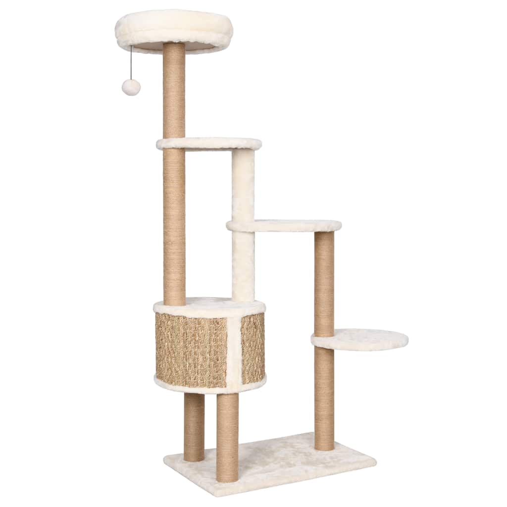 Arbre à chat coussin de luxe et grattoir 148 cm Herbiers marins - Imagem 5
