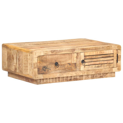 Table basse 90x60x29 cm Bois de manguier brut - Imagem 1