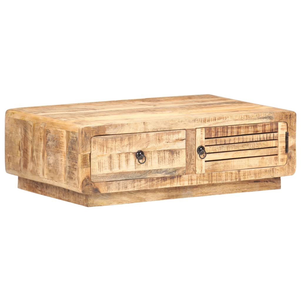 Table basse 90x60x29 cm Bois de manguier brut - Imagem 11