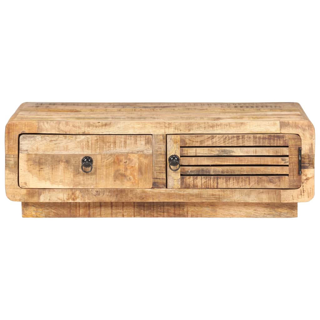 Table basse 90x60x29 cm Bois de manguier brut - Imagem 3