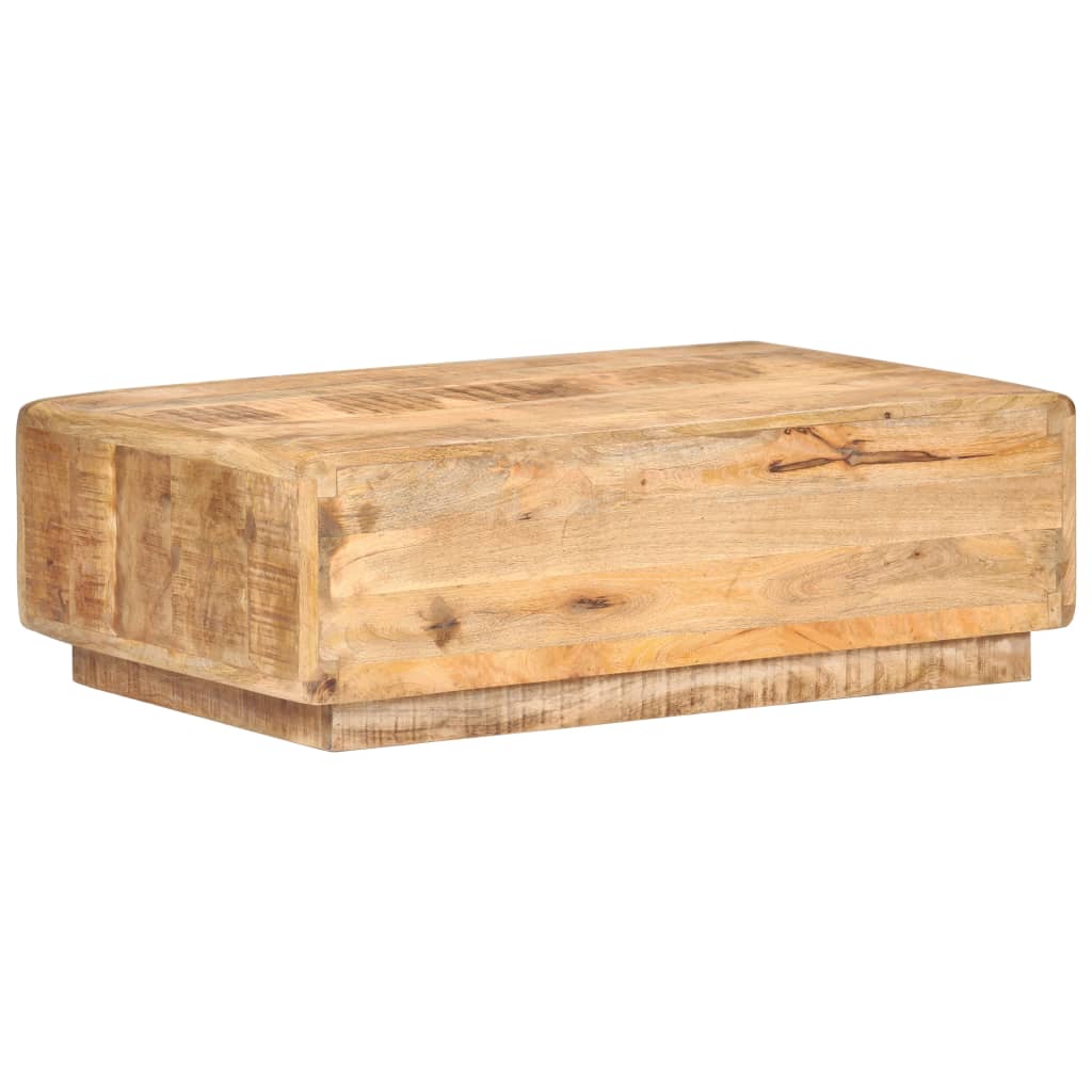 Table basse 90x60x29 cm Bois de manguier brut - Imagem 4