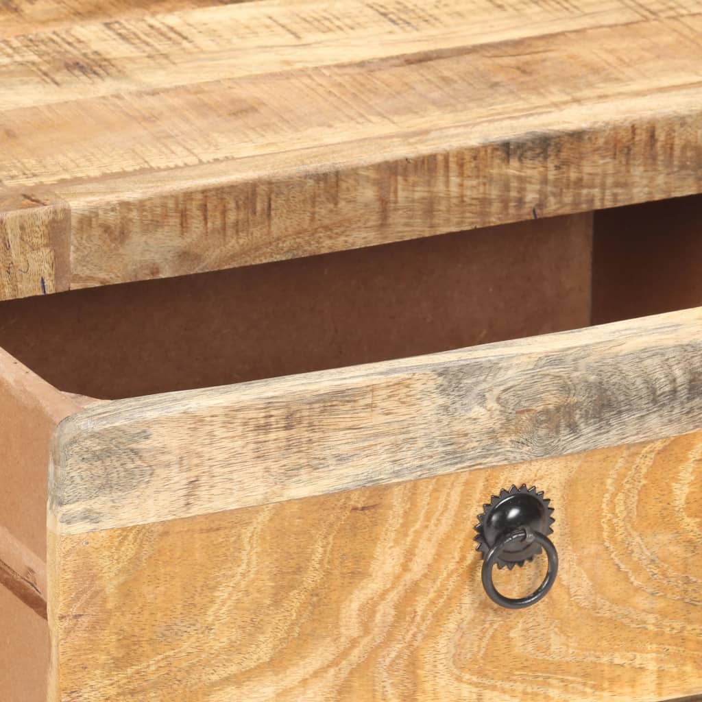 Table basse 90x60x29 cm Bois de manguier brut - Imagem 7