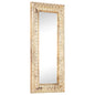 Miroir sculpté à la main 110x50x2,6 cm Bois de manguier solide - Imagem 1
