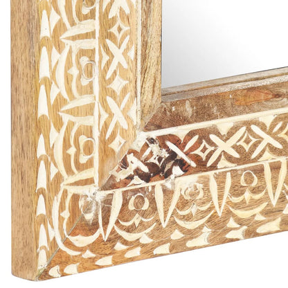 Miroir sculpté à la main 110x50x2,6 cm Bois de manguier solide - Imagem 4
