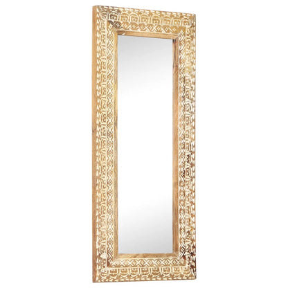 Miroir sculpté à la main 110x50x2,6 cm Bois de manguier solide - Imagem 7