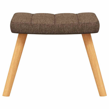 Chaise à bascule avec tabouret Marron Tissu - Imagem 9