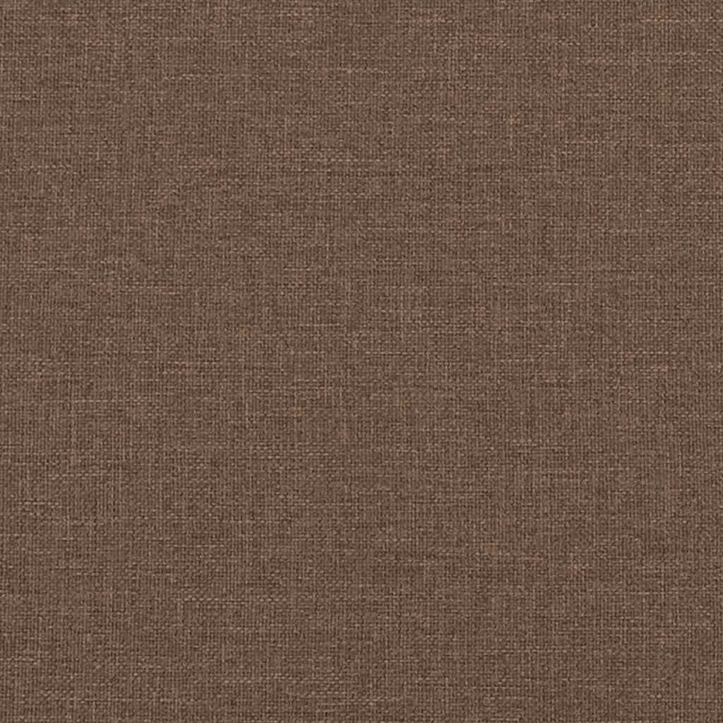 Chaise à bascule avec tabouret Marron Tissu - Imagem 10