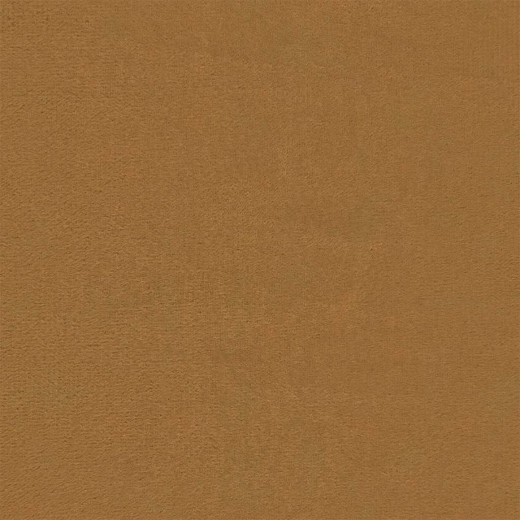 Chaise à bascule avec tabouret en velours marron - Imagem 11