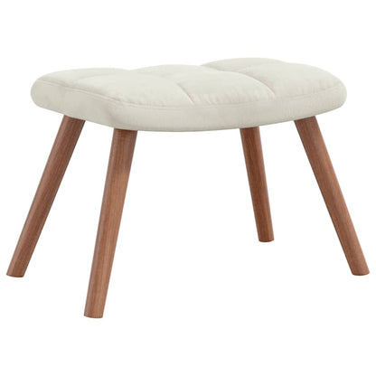 Chaise à bascule avec repose-pied Blanc  Velours - Imagem 8