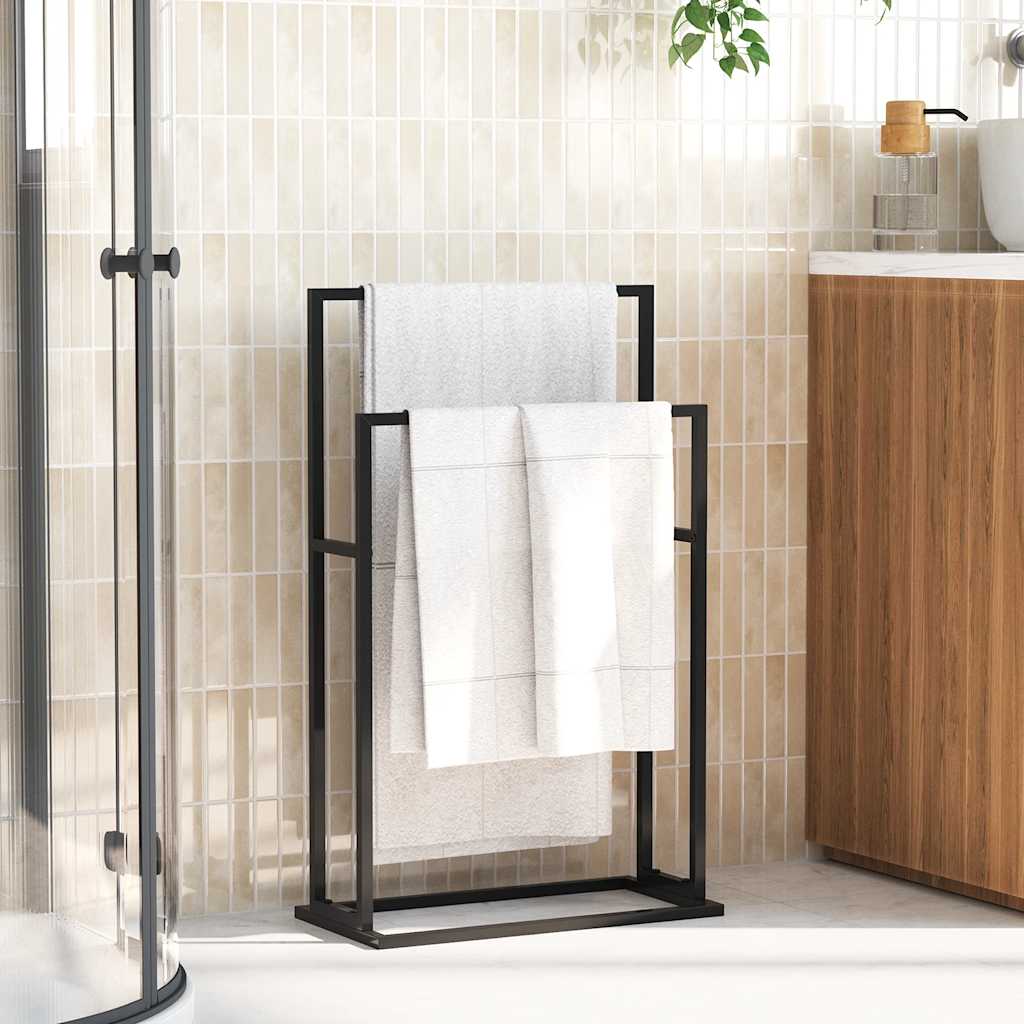 Porte-serviettes sur pied  48x24x78,5 cm Fer - Imagem 3
